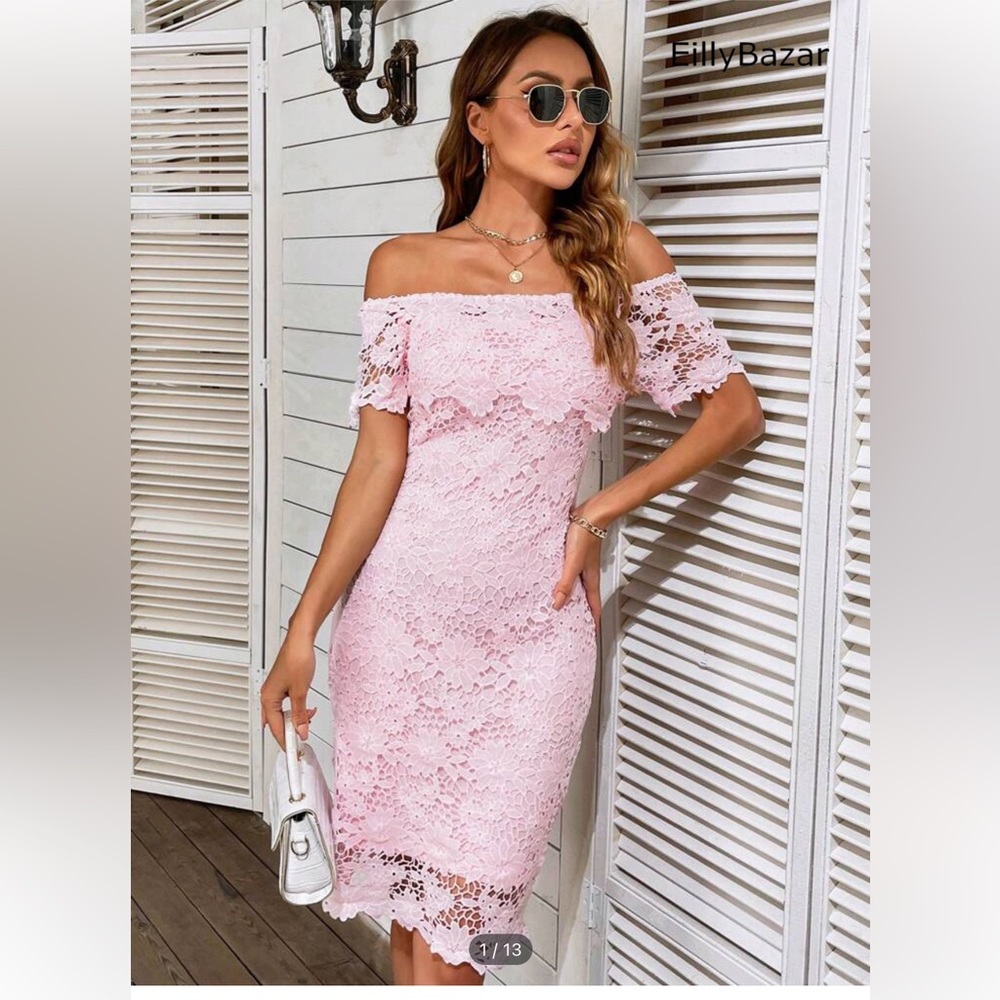 Pink floral dress